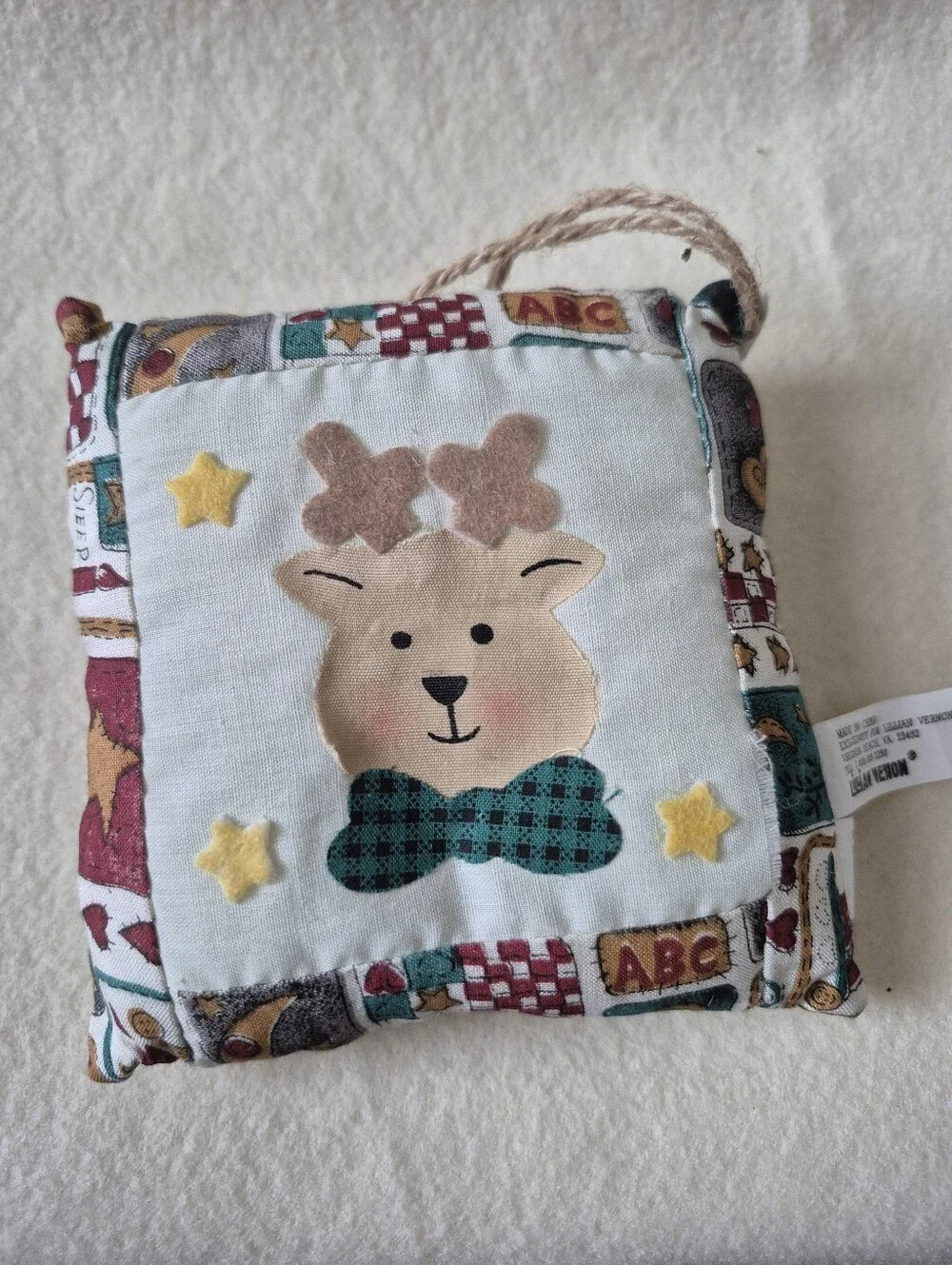 Lillian Vernon Country Pillow Christmas Ornaments-set of 7 100% Cotton